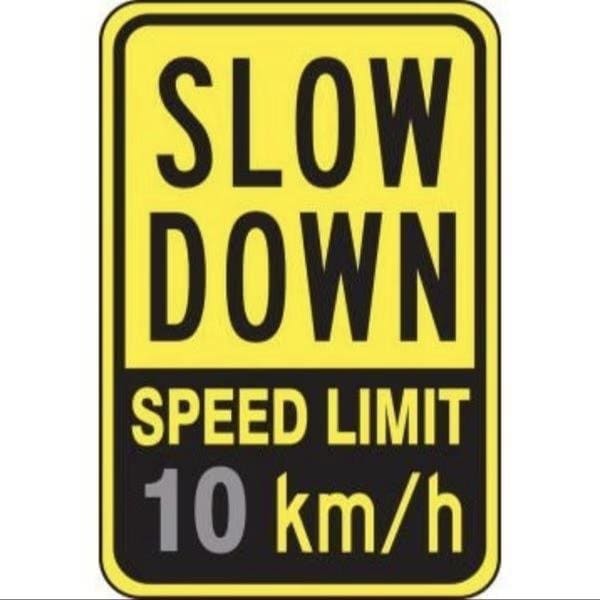 Accuform SPEED LIMIT SIGN SLOW DOWN SPEED FRR4918RA FRR4918RA - main
